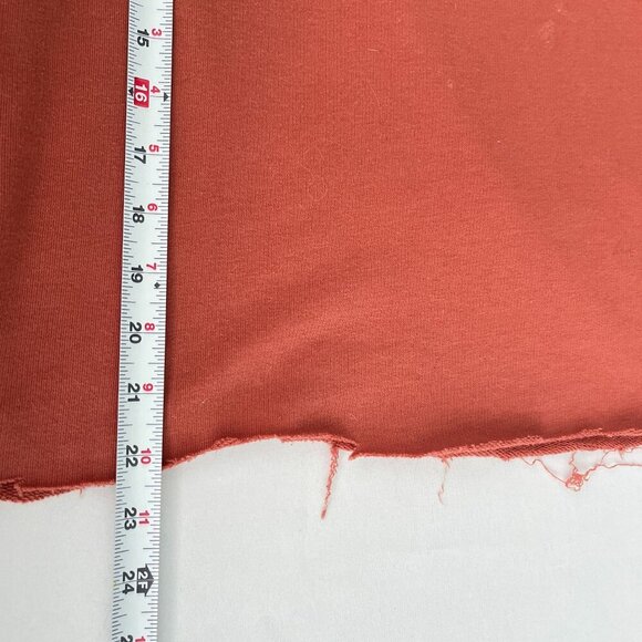 Lauren Conrad Custom Cut Peace Love Sunshine Boxy Crop Sweater Rust Orange L - Picture 8 of 10